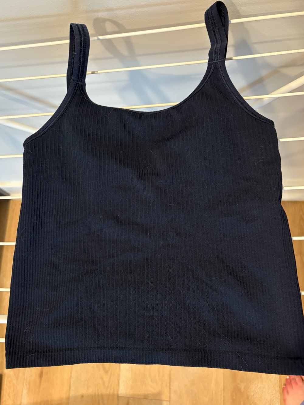 Navy Blue Ribbed Tank Top
